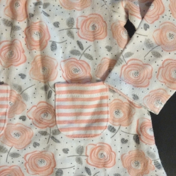 Floral Pink and White Kids Casual Dress​​ - Picture 4 of 6